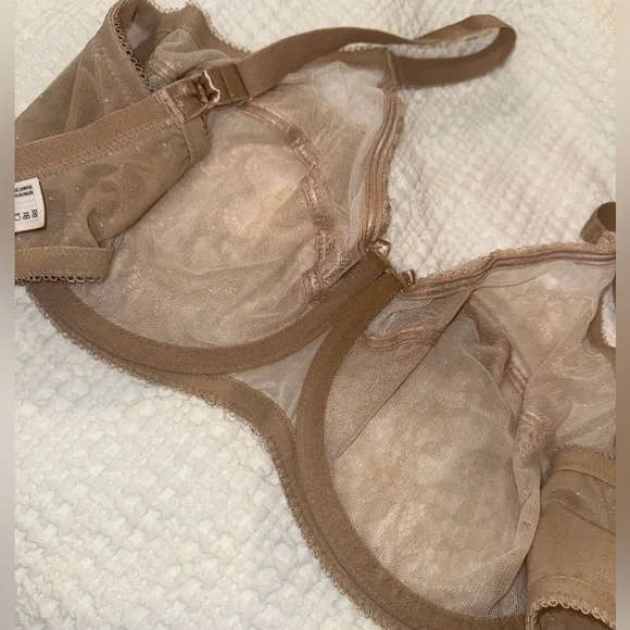 Wacoal Retro Chic 40D Full Coverage Chantilly Lace in Toast unlined underwire - Picture 11 of 15